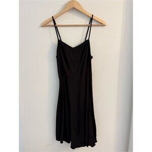 Old Navy Black Slip Dress with Spaghetti Straps Sleeveless Summer XSP Petite